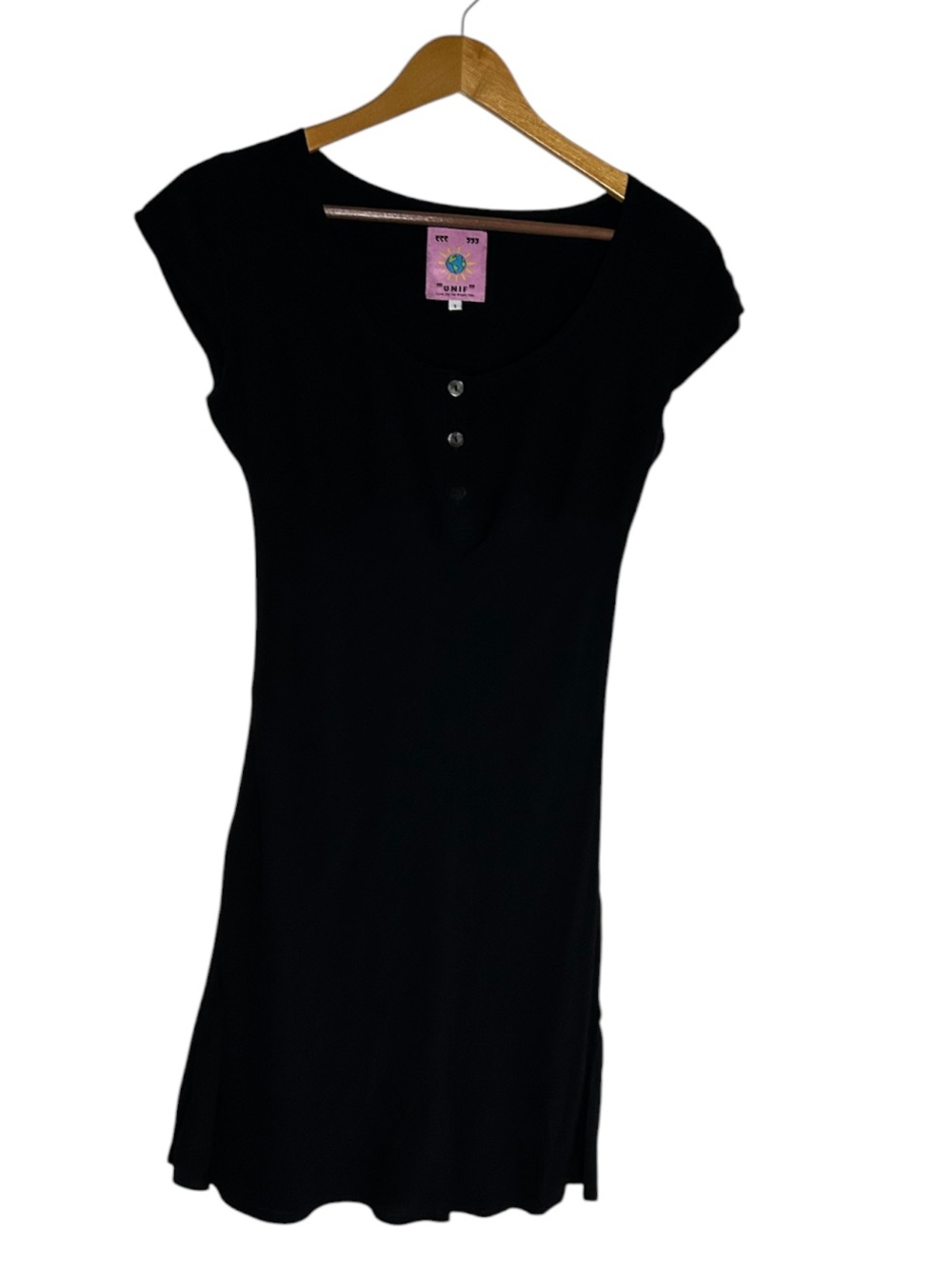 NWOT UNIF Serene Black Mini Dress Size S - Picture 3 of 7